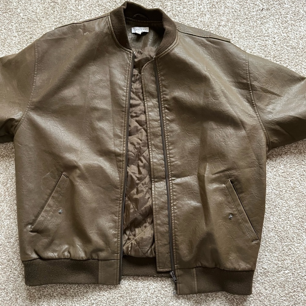 TOPSHOP LEATHER BOMBER